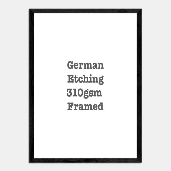 German Etching Framed