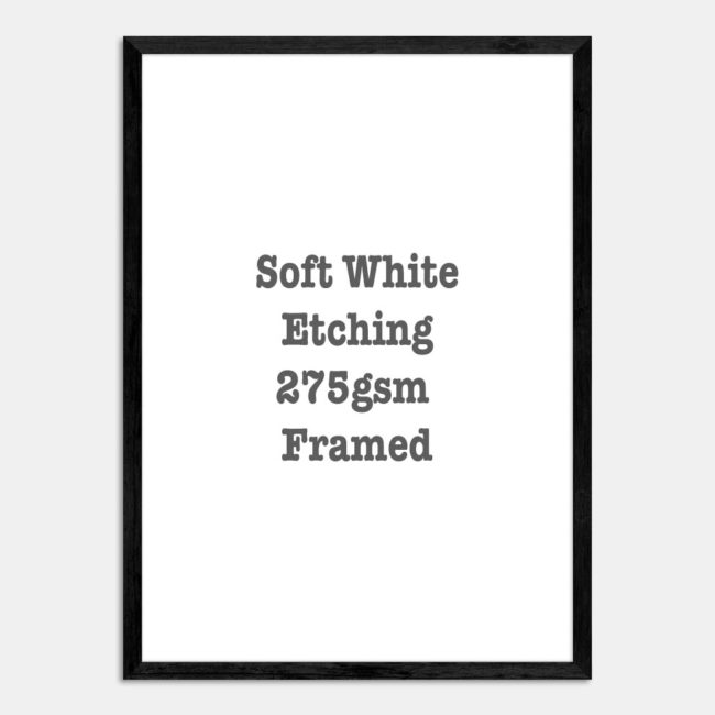 Soft White Etching Framed